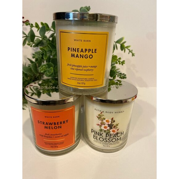Bath & Body Works New Single Wick Candles X 3 - Picture 1 of 9